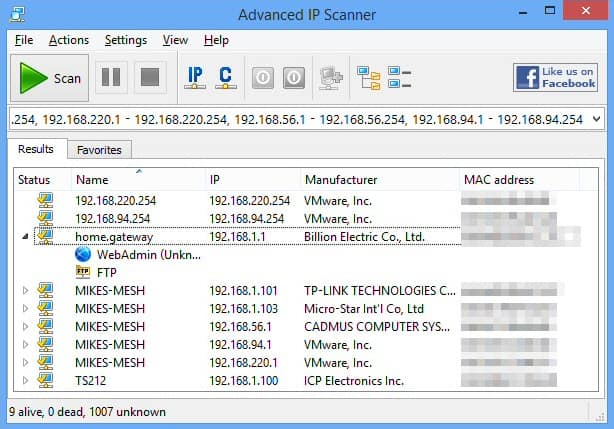 Scanner IP avanzato