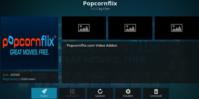 Componente aggiuntivo Kodi Popcornflix