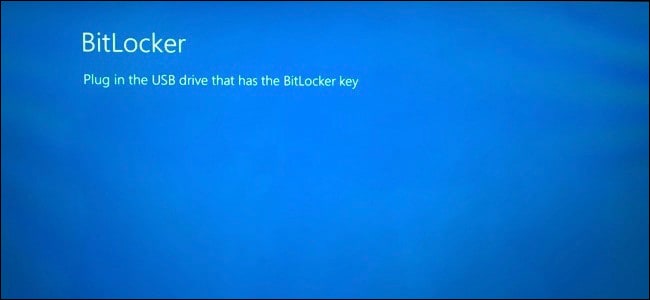 Bitlocker مفتاح بدء التشغيل