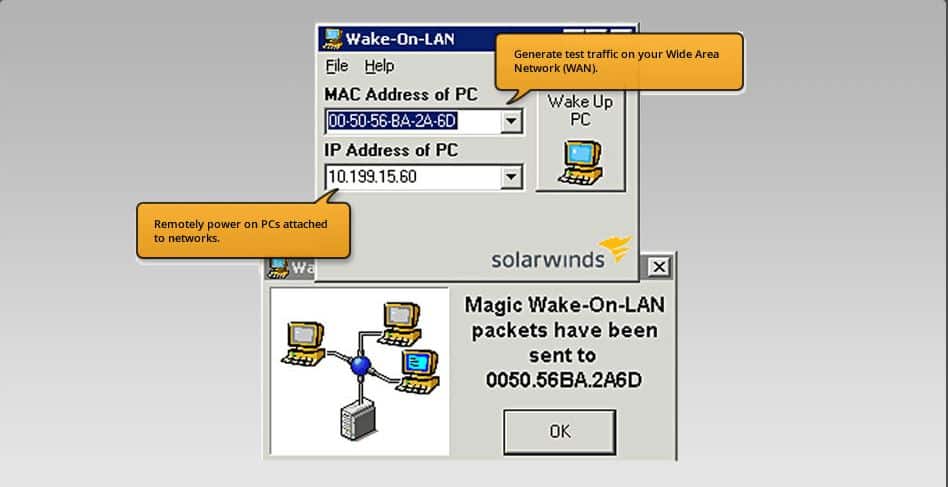 SolarWinds - WoL-Menü