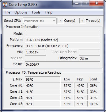 Core Temp-Screenshot