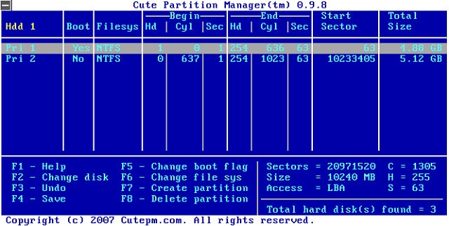 Netter Partition Manager