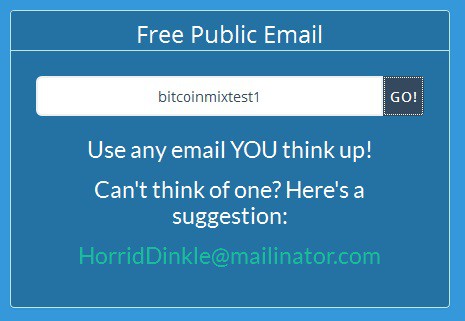 bitcoin mix mailinator