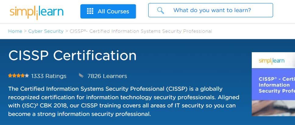 Simplilearn: Certificação CISSP