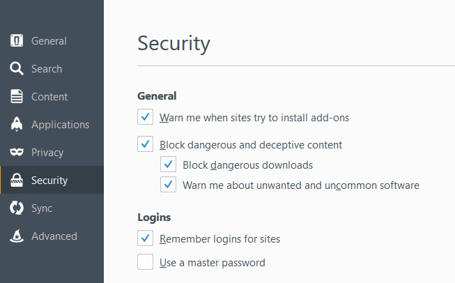 Sécurité de Firefox