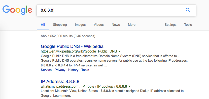 google DNS服务器搜索