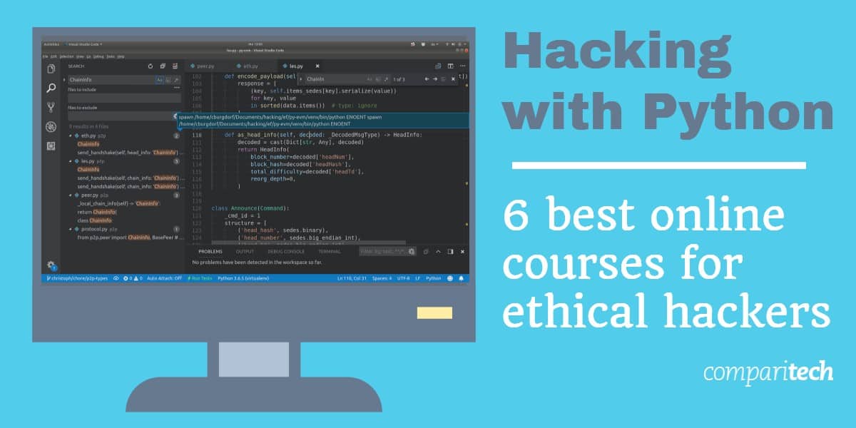 Hacking avec Python 6 meilleurs cours en ligne pour les pirates éthiques
