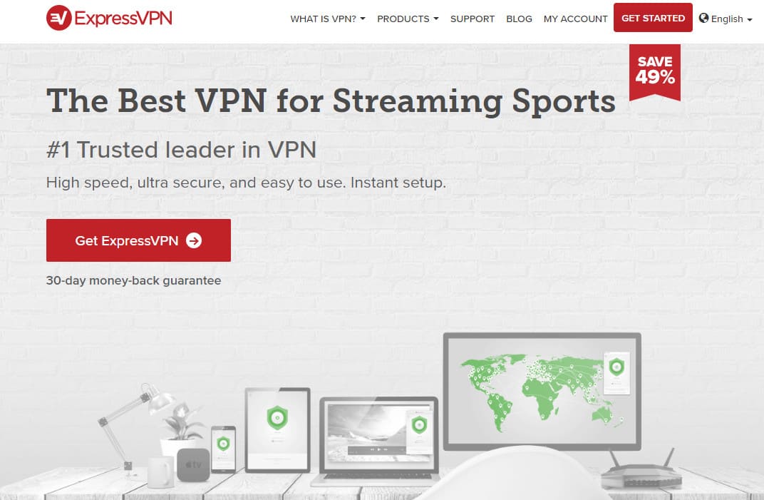 ExpressVPN am besten für Streaming-Sportarten