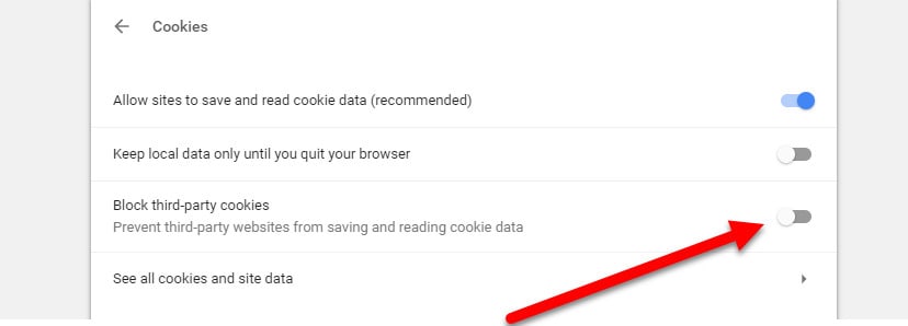 Chrome-Drittanbieter-Cookie