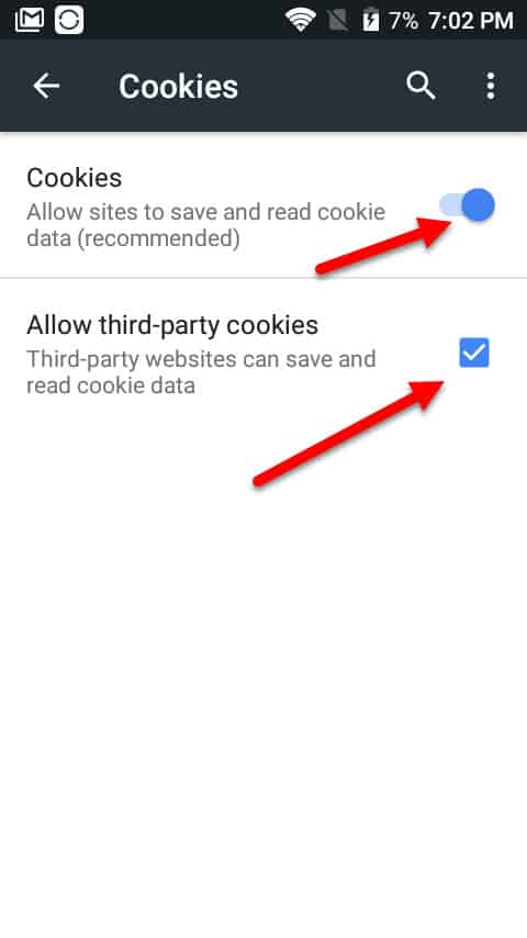 Android Cookie-Verwaltung