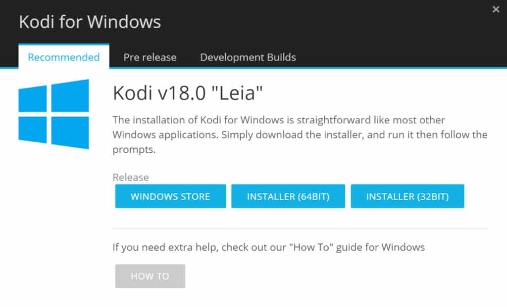 come installare Kodi 18 su Windows
