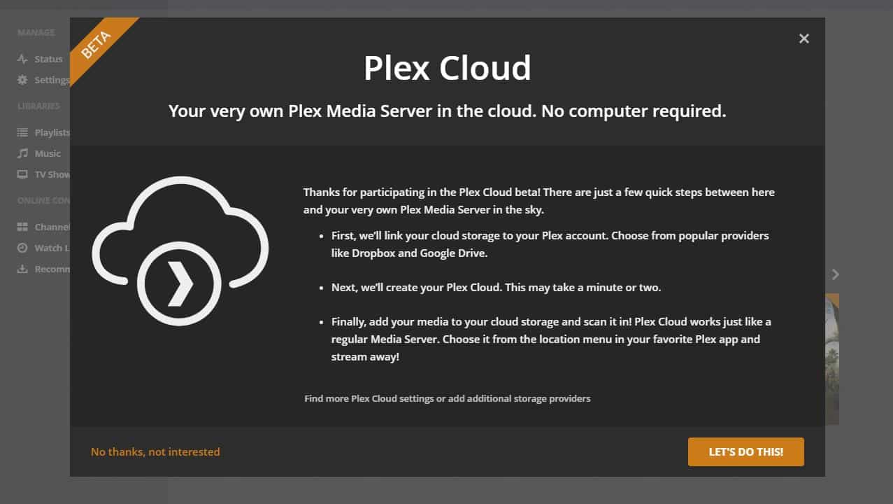 خادم Plex - Plex Cloud 7