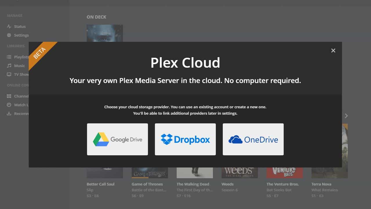 خادم Plex - Plex Cloud 8