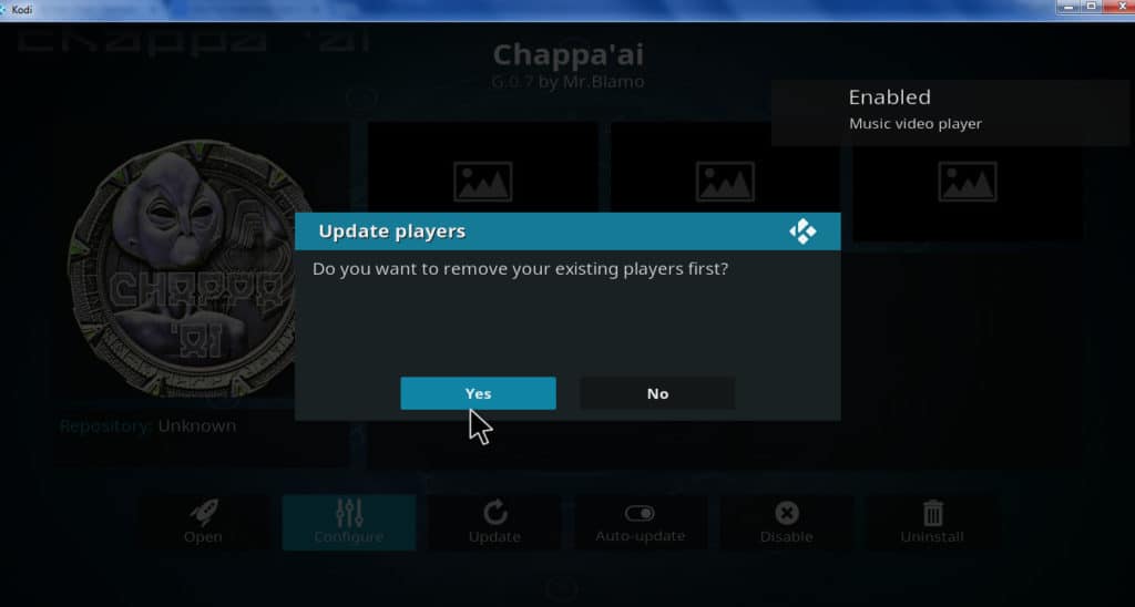 Chappa'ai remover jogadores existentes
