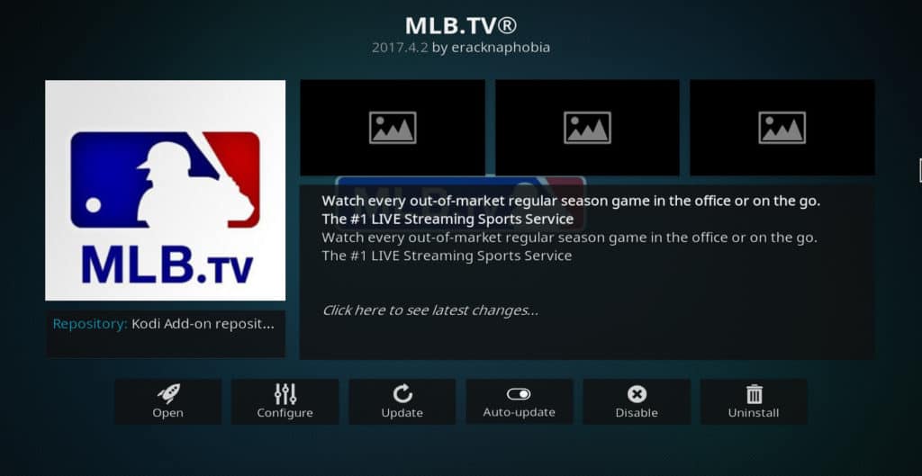 Complemento MLB.tv Kodi