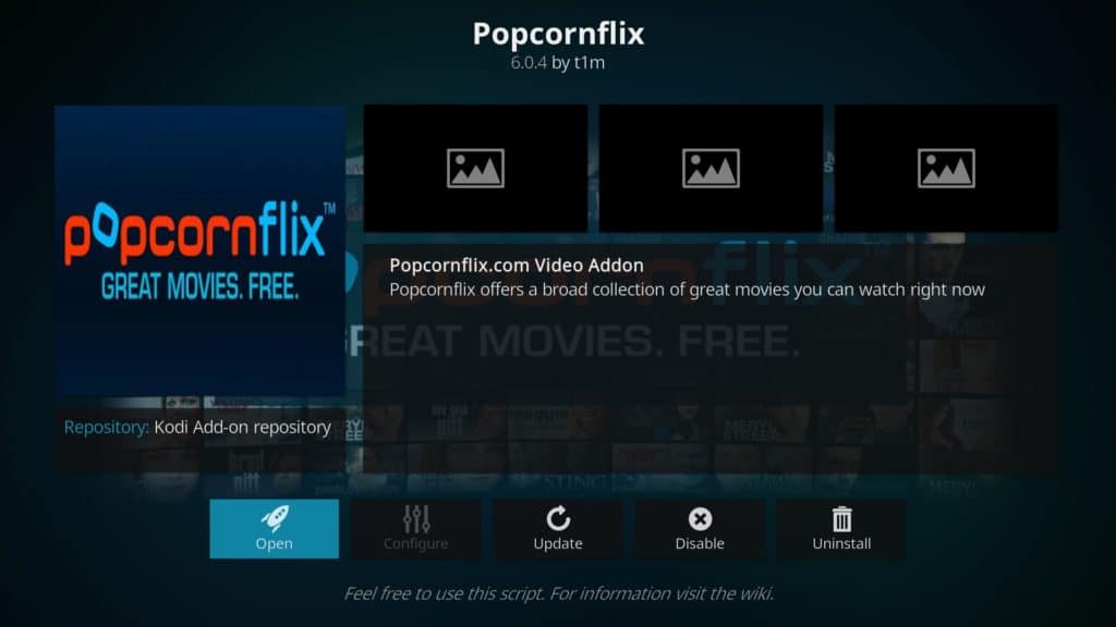 Popcornflix Kodi الملحق