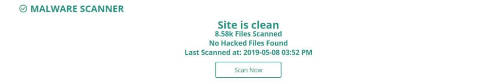 El escaneo de malware del sitio web de Wordfence corrige sitios pirateados