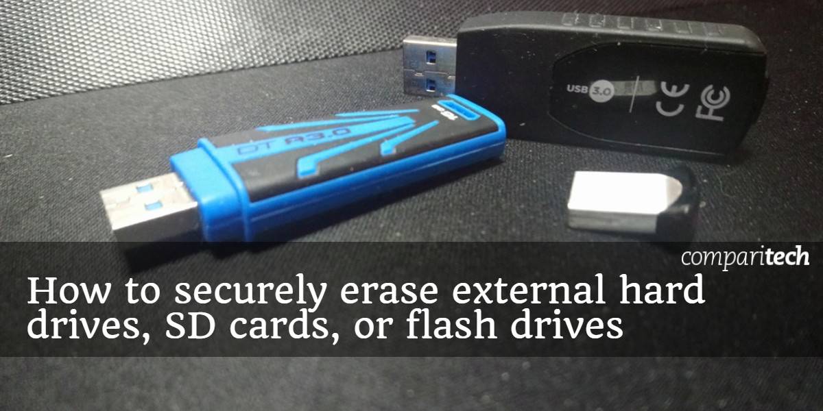 So löschen Sie externe Festplatten, SD-Karten oder Flash-Laufwerke sicher