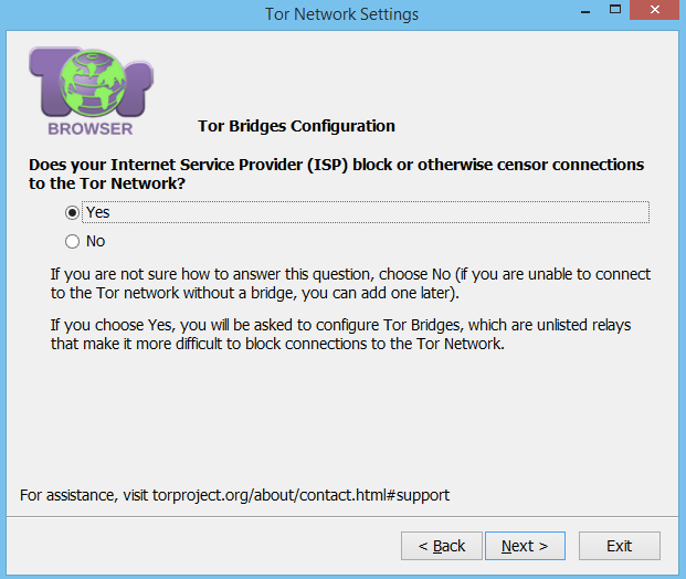 configuração de proxy do windows tor bridge 1
