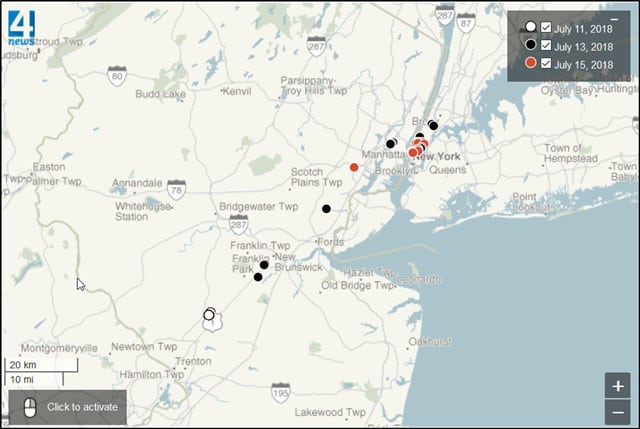Histórico de localização do Gunes Acar desativado ainda rastreado pelo Google Map