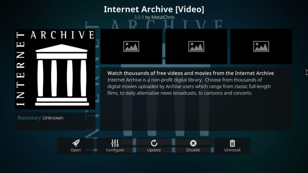 Complemento do Internet Archive Kodi