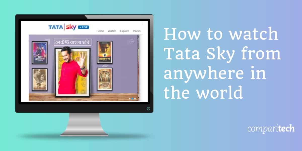So schauen Sie sich Tata Sky von überall auf der Welt an