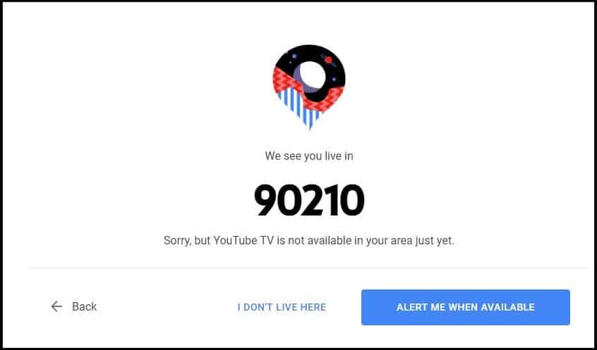 YouTube TV sem erro de VPN