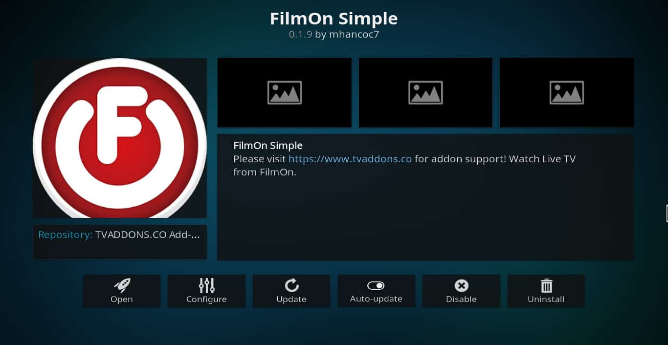 Module FilmOn Simple Kodi