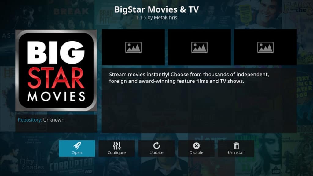 BigStar الأفلام والتلفزيون كودي الملحق