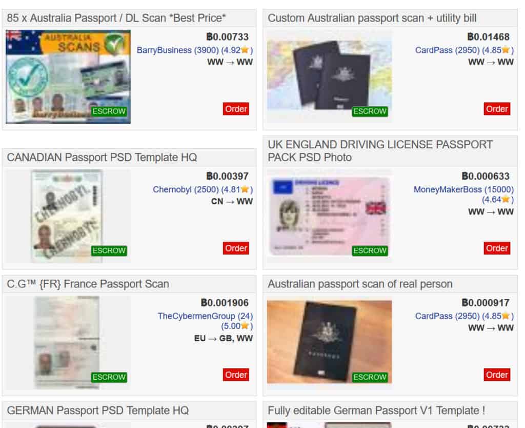 listados de pasaportes