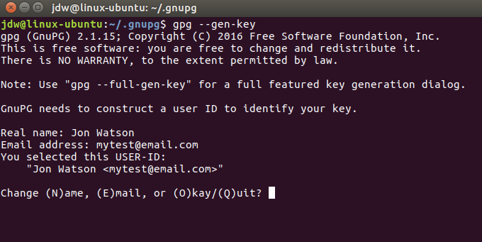 Ubuntu GPG primera ejecución
