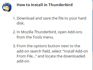 Instalación manual de Thunderbird Enigmail