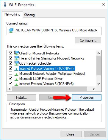 Plex VPN - Configuración del adaptador 1