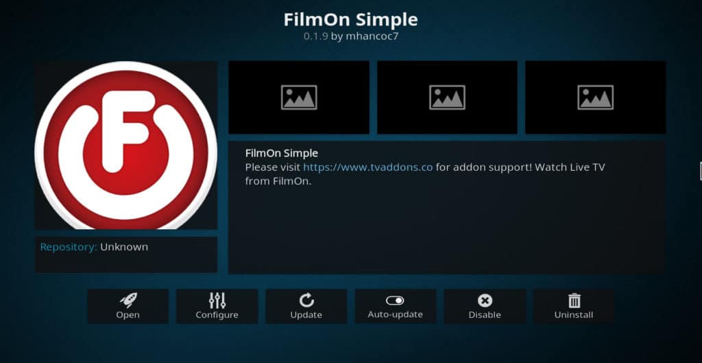 Module FilmOn Simple Kodi