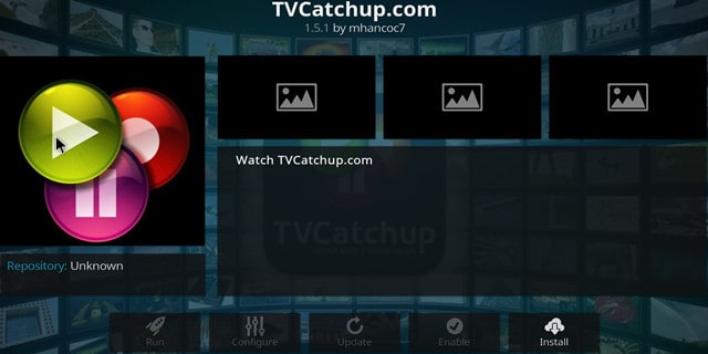 Module principal Kodi TVCatchup