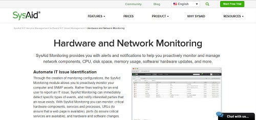 Monitoraggio della rete SysAid