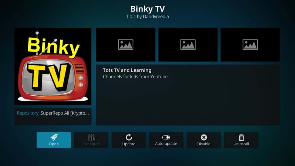 addon kinki tv binky