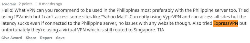 reddit vpns ExpressVPN
