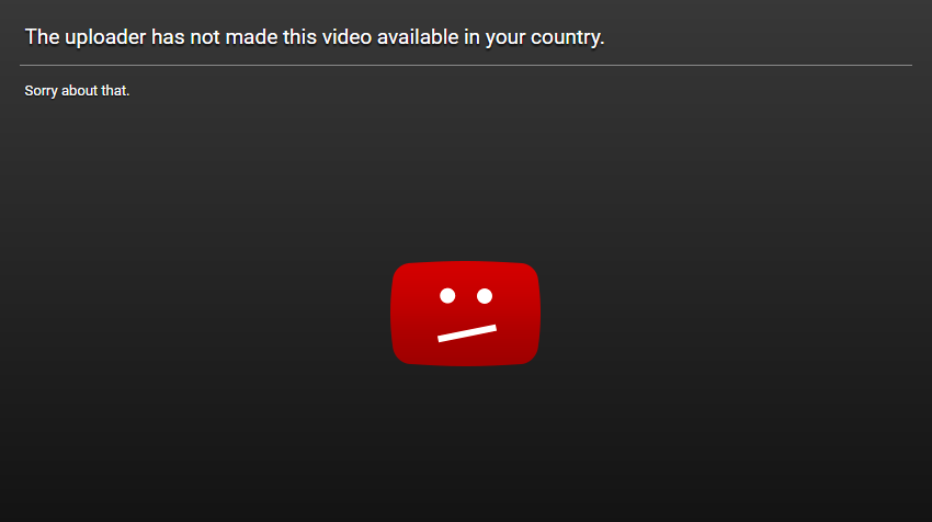 youtube国家被屏蔽