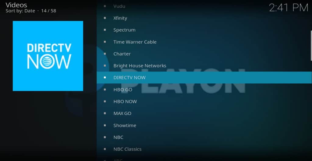 DirecTV maintenant avec PlayOn