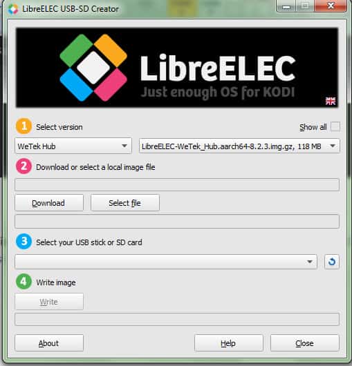 Creatore USB-SD di LibreElec