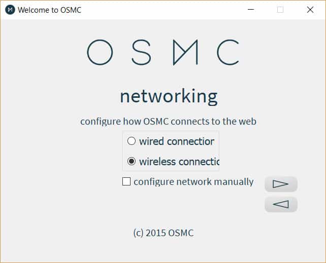 Configurações de rede OSMC