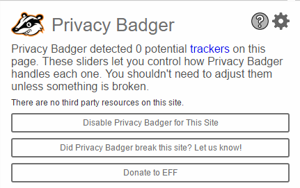 Bloqueadores de ventanas emergentes de Badger de privacidad